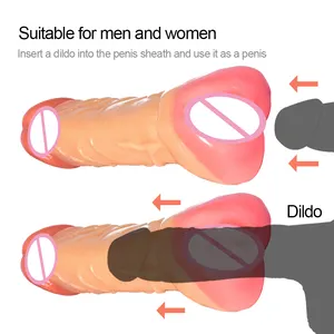 Mannelijke Penis Vagina & Anus Pocket Masturbator,Penis Mouw Voor Mannen Lul Voor Vrouwen Rubber Dildo Volwassen Seksspeeltje Voor Vrouwelijke Koppels