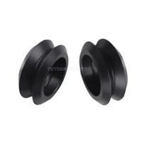 Roda V Slot Ganda Delrin POM Presisi Tinggi untuk Sistem Rel Linear Openbuilds V-Slot, Part Roda V CNC untuk Mesin Pertukangan Kayu