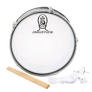 Factory direct sales White 13 "steel press ring snare drum High-grade student snare drum