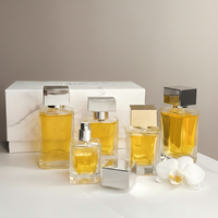 Botella de Perfume Vacía de 50 ml, Botella de Perfume Cuadrada con Atomizador, Botella de Vidrio para Perfume de 100 ml, Botella de Perfume de Lujo con Atomizador