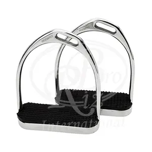 Stubben Double Offset Fillis Stirrup Set Pó De Aço Inoxidável Revestido/Personalizado OEM Equitação Equipamentos Estribos