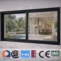 Ventana Abatible de Aluminio Personalizada Directo de Fábrica, Ventana Moderna de Doble Acristalamiento para Villa o Apartamento