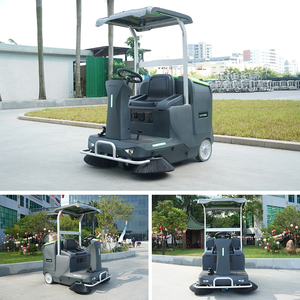 Machine de nettoyage de sols industrielle autoportée avec fonction de pulvérisation par pistolet à eau, système de réduction de la poussière et levage automatique de la brosse - Product Image 2