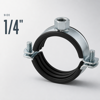 1/4''Galvanized Rubber Clamp Rust Proof Corrosion Resistant Fastener Imperial Inch General Industry