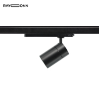 Lampu Sorot LED 23W Dapat Diperbesar Cahaya Track LED Dimmable Hitam Putih Komersial 3 Fase Perumahan Aluminium Ceiling Track Ra