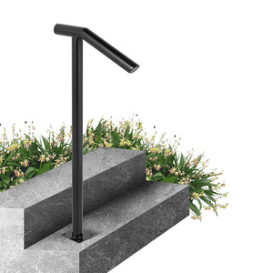 3 bước ngoài trời tay vịn rèn sắt cầu thang lan can cho Bê Tông Bước bền màu đen hiên boong cầu thang tay đường ray - Product Image 4