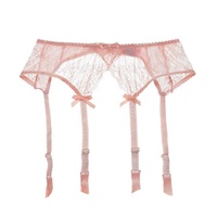Garter Belt Vintage untuk Wanita, Tanpa Celana Dalam, Renda Jepang, Garter Belt Nude untuk Pernikahan