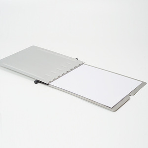 Stainless Steel Medical Record Folder 6mm Thick Metal Hospital Patient File <b>Drop</b> Proof Shock Resistant Silver Opaque 21.7CM <b>Back</b> - Product Image 3