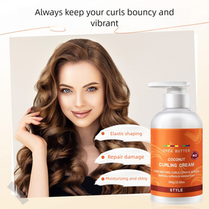 Beurre de karité noix de coco crème frisante pour cheveux ultra définition Curl élastine soin permanent moelleux hydratant - Product Image 3