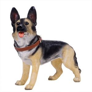 تمثال كلب الراعي الألماني الأسود، زينة للمنزل والحديقة من الراتنج - Product Image 1