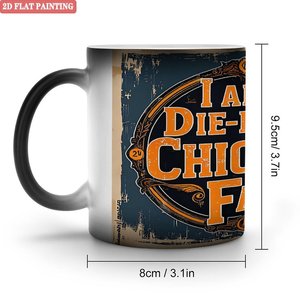 Mug en céramique noire givrée 11oz, tasse à sublimation changeant de couleur à la chaleur, pour cadeau de fête ou de célébration - Product Image 1