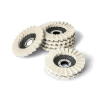 Disques à lamelles en feutre de laine 125x22mm pour meuleuse d'angle, outils abrasifs à support en fibre de verre, disques à lamelles de polissage en feutre, roues de polissage en laine