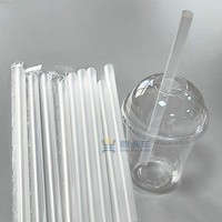 Logo personnalisé clair PLA paille à boire pour jus café thé à bulles pour les occasions de fête