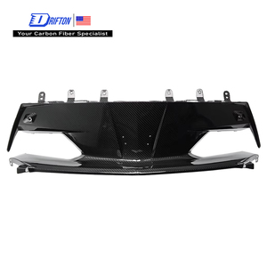 Embellecedor central del parachoques delantero de fibra de carbono seca para Chevrolet Corvette C8 Stingray Z51 2020-2026 - Product Image 2