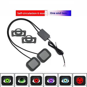 Nueva Lámpara LED <span class=keywords><strong>de</strong></span> Ambiente Ojo <span class=keywords><strong>de</strong></span> Demonio para Vehículos, Espejo Retrovisor Multimodo Intermitente, Luz Ojo <span class=keywords><strong>de</strong></span> Águila <span class=keywords><strong>de</strong></span> 12V para Modificación - Product Image 6