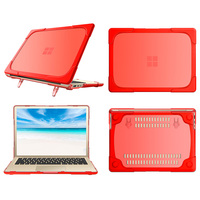 Pour Microsoft Surface Laptop 3 13.5 modèle 1868 ordinateur portable avec clavier en métal TPU antichoc en plastique acrylique clair support pliable couverture