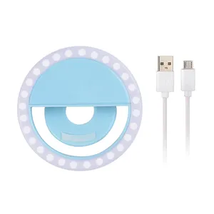 Selfie Light Ring Lights LED With 28 LED Cell Phone Laptop Camera Photography Video Lighting Clip On Rechargeable For Phone