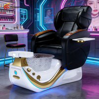 Fauteuil de pédicure électrique réglable de luxe pour salon de manucure, spa pour les pieds, massage, en PU