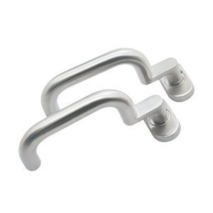 Poignée de <span class=keywords><strong>porte</strong></span> fendue en acier inoxydable 304 à <span class=keywords><strong>plaque</strong></span> étroite avec écusson ovale et double crochet pour portes en aluminium - Product Image 2