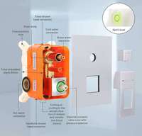 Ensemble de douche de salle de bain personnalisé en laiton, avec mitigeur thermostatique pour douche pluie, système de pulvérisation dissimulée et fonction rideau