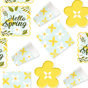 Platos de Papel para Fiesta DAMAI, Platos Desechables con Diseño Floral para Fiestas de Niñas, Bodas, Despedidas de Soltera, Fiestas de Té, Suministros para 8 Personas - Product Image 2