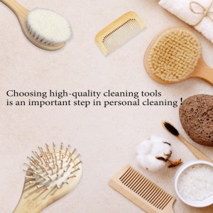 3 pezzi eco-friendly Set spazzola per capelli e pettine in bambù antistatico per massaggio del cuoio capelluto - Product Image 4