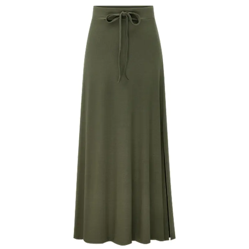 Factory Wholesale Fashion Maxi Long Plus size Ladies Satin Pencil Black Gray Green Blue Elegant Skirt Dress Ladies Women