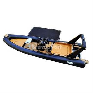 Bateau pneumatique semi-rigide (RIB) 28 <span class=keywords><strong>pieds</strong></span> RIB860 robuste pour 15 personnes, coque en fibre de verre, PVC/Hypalon, avec auvent et console - Product Image 3