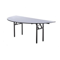 Hot Sale PVC-beschichtetes Sperrholz Halbrund klappbarer Hotel tisch QZ6006