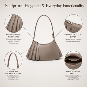New Niche Fashion Fold Cloud One Shoulder Flap Bag Female Handbag Pu Leather Chain Strap High-end Texture Luxury Portable - Product Image 2