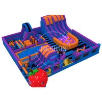 Aire de jeux gonflable d'intérieur pour adultes et enfants, équipement pour parc à thème, piscine, toboggan et Trampoline