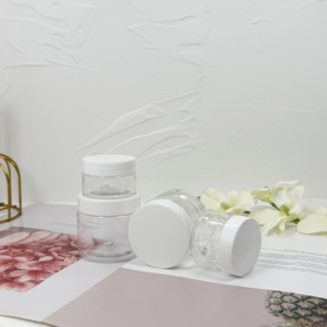 Frascos transparentes para pared pesada de alimentos PET con tapas de plástico lisas negras - Product Image 2