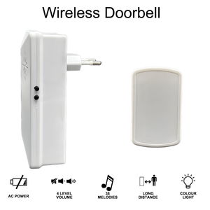 Sonnette sans fil pour maisons, 38 mélodies, installation facile, design moderne, portée du récepteur de 130 m - Product Image 4