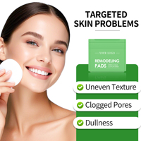 Tampons nettoyants exfoliants GMPC Factory 2,5 % de niacinamide 0,2 % d'acide salicylique pour un nettoyage en profondeur des pores, prêts pour l'OEM et conformes MoCRA