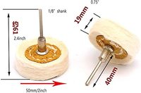 Roue de polissage de coton de laine de feutre tête de meulage de roue de polissage d'acier inoxydable pour l'outil rotatoire