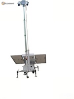 Caméra de sécurité portable Ecosight ES3P-300 2026, remorque de surveillance alimentée par énergie solaire, mât de 6,5 m, étanche IP65, pour la sécurité publique