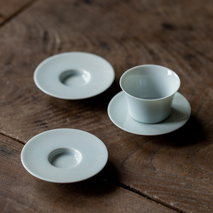 Handmade Celadon <b>Ceramic</b> Tea Saucer Round Coaster For Kung Fu Tea Set Heat Insulation Mat Tea Accessory - Product Image 1