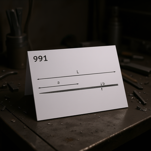 Lima de metalurgia 991 C con longitud L y grosor B - Product Image 3