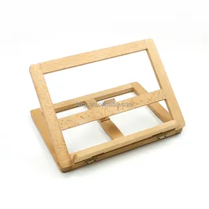 Soporte de madera ajustable para lectura, portátil, personalizado de fábrica