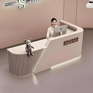 Biểu Tượng Tùy Chỉnh Văn Phòng Sang Trọng Bàn Bảng Thiết Kế Hiện Đại Quầy Lễ Tân Quầy Cho Khách Sạn Hoặc Vẻ Đẹp Salon Sử Dụng - Product Image 2