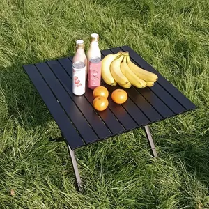 Katlanabilir kayın ahşap rulo ahşap piknik katlanır açık Modern masif ahşap özelleştirilmiş kabul kamp masası