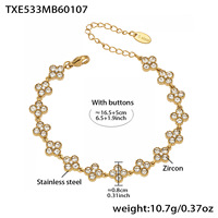 Nouvelle Collection Tendance : Parure Femme en Acier Inoxydable (Collier, Bracelet, Bague, Boucles d'Oreilles) Motif Fleur à Quatre Feuilles – Hypoallergénique, Idéal Cadeau de Mariage