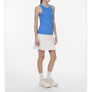 Débardeur de yoga pour femme avec logo personnalisé, sans couture, avec coussinets de poitrine, respirant, tricoté, vêtements de sport de gym, col halter, décontracté - Product Image 3