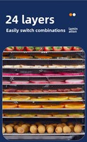 24 Bakjes Commerciële RVS Voedseldehydrator Machine Fruitdroger Vlees Groente Fruitdroger