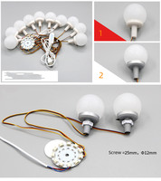 Miroir de maquillage/commode lumineux moderne avec 15 ampoules à intensité variable, indice de protection IP44
