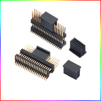 Conector de Cabeza de Pin 1.0/1.27/2.0/2.54mm de Cobre Chapado en Oro de Doble Fila Recto y Curvo para Uso en PCB SMT 1000V 2A