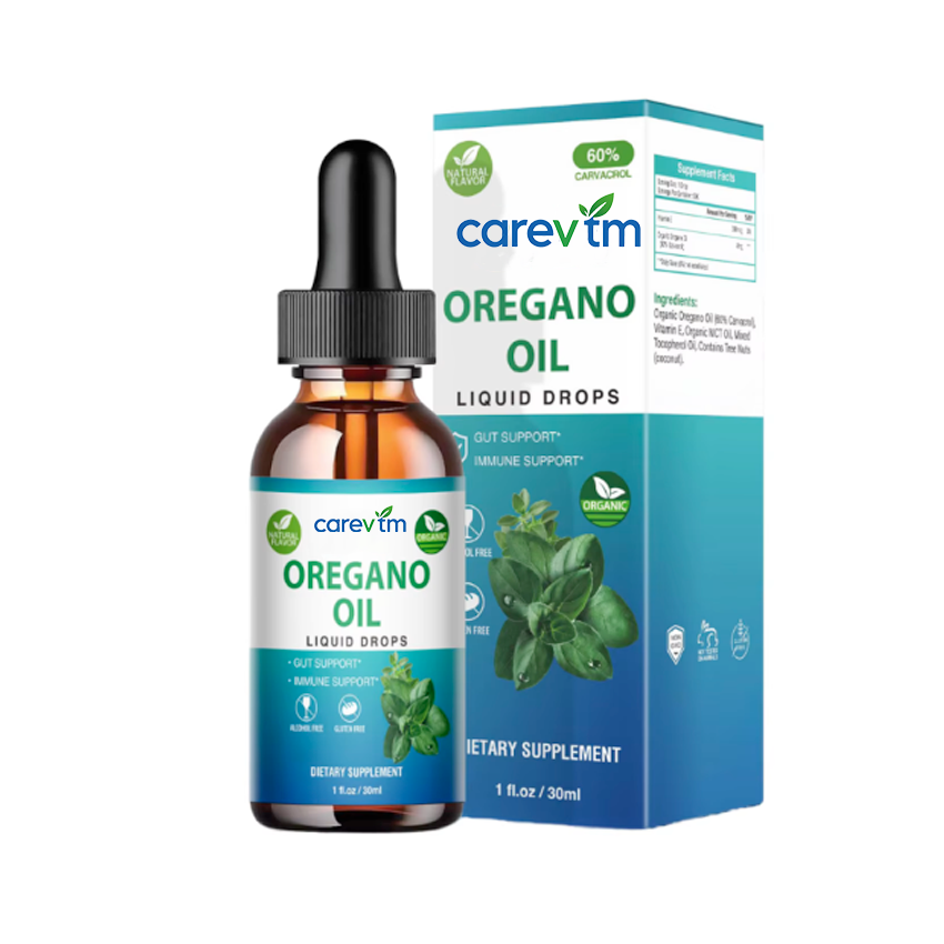 Private Label Organic Oil Of Oregano Liquid Drops With Vitamin E Immune Support And Digestion Health Oral Supplement