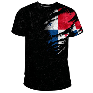 Camiseta Deportiva de Poliéster para Hombre con Sublimación de la Bandera de Panamá, Envío Directo, Camisetas Personalizadas de Talla Grande para Hombre - Product Image 4
