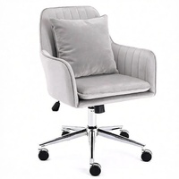 Fauteuil d'appoint de luxe moderne en velours pivotant avec coussin de soutien, portable et confortable, pour salon et usage hôtelier