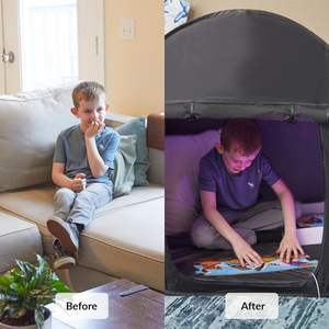 China Factory Pop up Sensory Tent, Custom Autismo Sensory Therapy Tent, OEM ODM Blackout Sensory Tent para crianças/ - Product Image 4